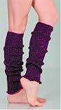 Leg Warmers, Cable Knit Purple