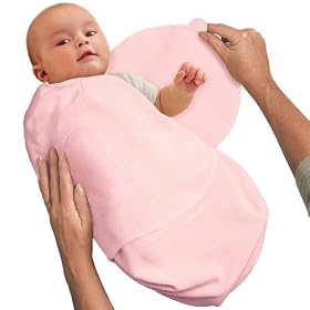 Kiddopotamus & Co Microfleece SwaddleMe® Pink - Large