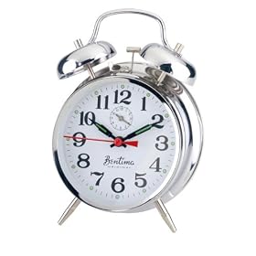 Saxon Chrome Double Bell Alarm Clock