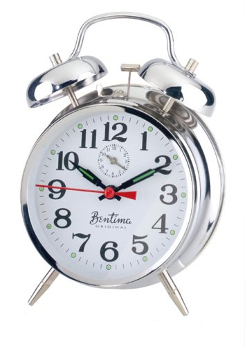 Saxon Chrome Double Bell Alarm Clock Picture