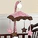 JoJo Designs Musical Baby Crib Mobile - Pink and Brown Paisley