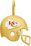14K Gold Enameled NFL Kansas City Chiefs Football Helmet Charm