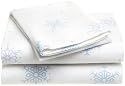 Pike Street 135-Gram Printed Flannel Twin Sheet Set, Snowflake