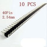 Sunkee 10Pcs Single Row 40Pin 2.54mm Round Female Pin Header