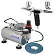 MAS SB80 Trigger Style Sidebowl Gravity Airbush with Compressor and Hose