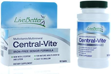 Live Better Central-Vite Multivitamin Iron-Free Senior Formula 110 Tablets