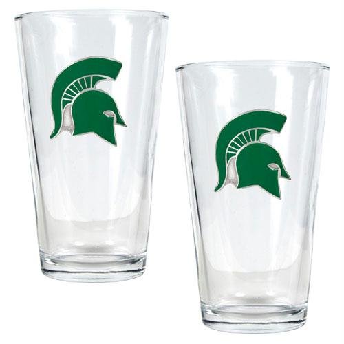 NCAA Michigan State Spartans Two Piece Pint Ale Glass Set