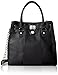 DEL MANO Women's Tote with Lock Hardware