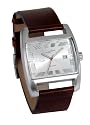 Umbro Gents Analogue brown leather strap watch with silver dial, date feature