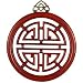 Great Best Good Simple Birthday Gift - 12" Wood Carved Shou Symbol Long Life Wish Plaque - Honey