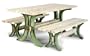 2x4basics 17210 AnySize Picnic Table Kit, Green