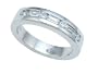 0.65 cttw Baguette Diamonds Band - Platinum, 14kt White or Yellow Gold