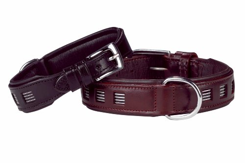 Nobby 78455-03 Leder Halsband \"PUNO\" L: 45 cm, B: 30 mm, braun Preisvergleich
