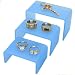 3 Blue Acrylic Display Risers Jewelry Showcase Fixtures
