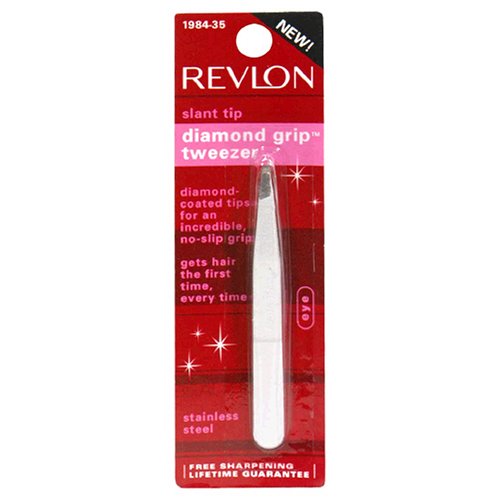 Revlon Diamond Grip Tweezer, Slant Tip (Pack of 2)