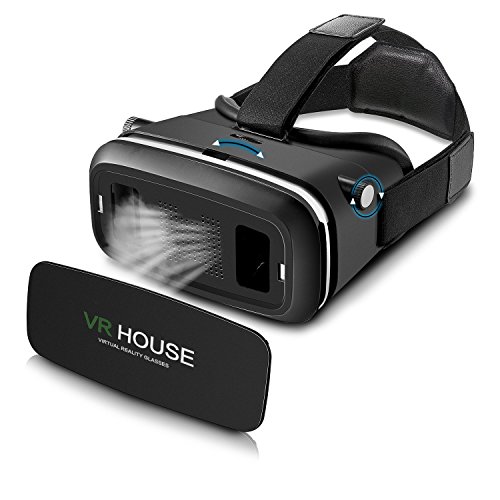 3D VR Glasses Headset Virtual Reality Adjustable Lens Strap for 4.7-6 inch Smartphones for iPhone 6 6s 6 Plus Samsung Galaxy S7 S6 edge Ideal for 3D Movies Games