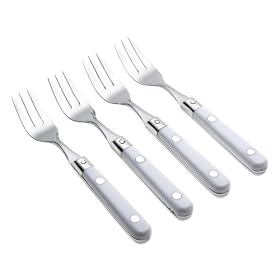 Buy Ginkgo Le Prix White Cocktail Forks, Set of 4