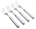 Ginkgo International Le Prix Stainless Steel Cocktail Forks, White, Set of 4