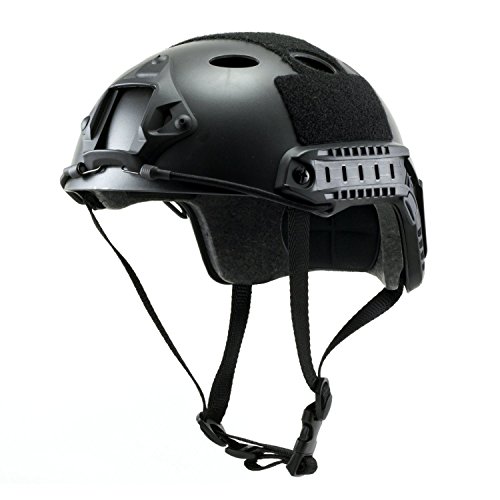 Tactical Crusader Lightweight Tactical Helmet, Black, Fully adjustable