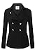 ANGVNS Women Toggle Wool Blend Double Breasted Trench Coat-Wool Blend