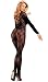 Bow Lace Bodystocking (Black, One Size)
