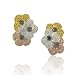Fancy Color diamond Flower Earrings