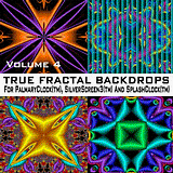 Vol 4 -True Fractal Background For PalmaryClock(tm), SilverScreen3(tm) and SplashClock(tm)
