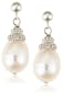 White Freshwater Cultured Pearl Drop Earrings with Sterling Silver