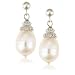 White Freshwater Cultured Pearl Drop Earrings with Sterling Silver