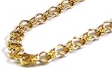 14k Yellow Gold 7.8mm Double-Link Charm Bracelet, 8