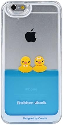 Iphone 6 Plus Case , Floating Rubber Duckies In Blue Water Cute Hard Plastic Case With Cute Packaging Case for IPhone 6 Plus ( Girls )