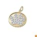 Bark Avenue Jewelers- Pave Paw Print Pendant 14 Karat Yellow Gold Two Tone- Medium