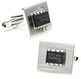 Integrated Circuit Tech Silver Cufflinks Cuff Links