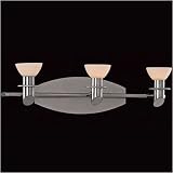 Minka Lavery Tiburon 5993-84 Glass Reversible 3-LT 150w (6H x 22W) Vanity Lighting in Nickel