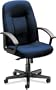 Basyx VL601VA90T VL601 Series Managerial Mid-Back Swivel/Tilt Chair, Navy Fabric/BLK Frame
