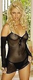 Fishnet Mini Dressw/Gloves