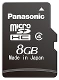 Panasonic RP-SM08GFE1K Micro SDHC Speicherkarte 8GB Geschwindigkeitsklasse 4 (10 MB/sek Transferrate)