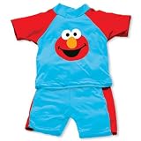 Sesame Street Swimwear - Elmo Protective Sunsuit SPF 50+ with Ultimate Diaper by I Play