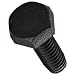 Nylon 6/6 Hex Bolt, Plain Finish, Black, Hex Head, External Hex Drive, 12mm Length, Fully Threaded, M3-0.5 Metric Coarse Threads, Made in US (Pack of 100)