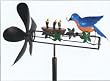 Blue HandWorks Bluebird Mama & Baby Whirligig