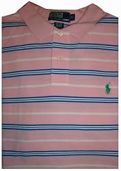 Men's Ralph Lauren Polo by Ralph Lauren Shirt Size XL Pink/Blue/White Striped