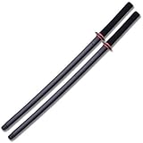 2 Sponge Covered Black Daito Set of Practice Swords Katana