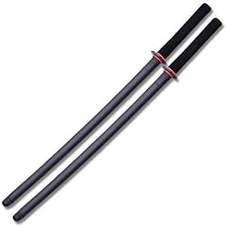 2 Sponge Covered Black Daito Set of Practice Swords Katana