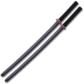 2 Sponge Covered Black Daito Set of Practice Swords Katana by 