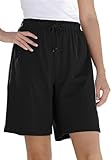 Plus Size Shorts In Soft Sport Knit (Black,3X)