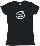 Drummer Inside Logo Women's Tee Shirt Small-Black-Regular Fit