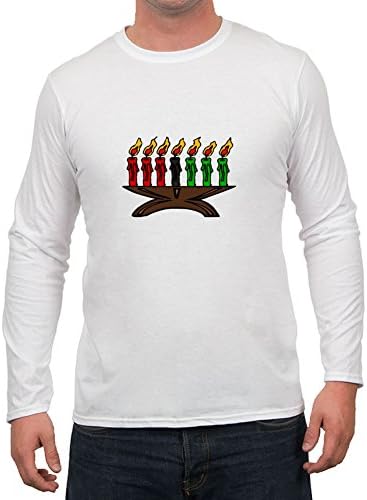 Custom Kwanzaa Kinara Candles Cotton Men Popular Large Shirts White