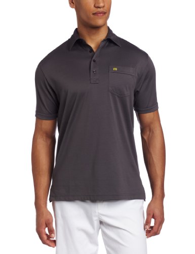 Travis Mathew Men's B-OG Golf Shirt, Dark Grey, Medium On Sale