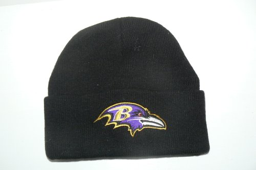 NFL Baltimore Ravens Black Cuffed Beanie Hat Ski Skull Cap