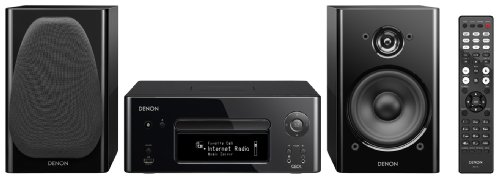 Denon CEOL noir Netzwerk Kompaktanlage (2x 65 Watt, CD, Internetradio, DLNA, AirPlay, iPod-Dock, UKW, App Steuerung) schwarz